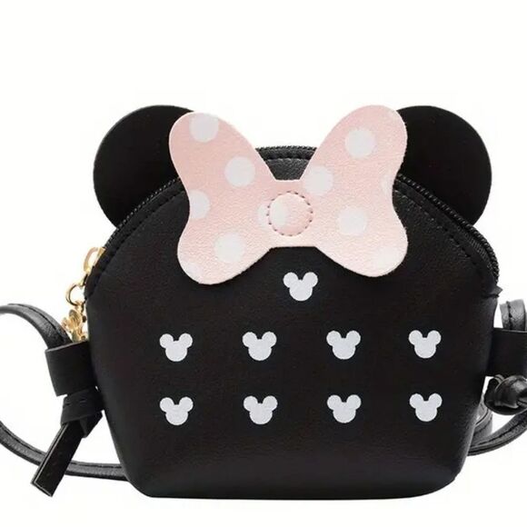 3 for $26 - Girls Kids Black Minnie Mouse Mini Purse - Picture 1 of 2